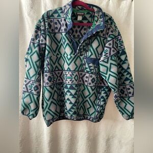 Vintage Patagonia Synchilla Pullover Blue and Green Aztec